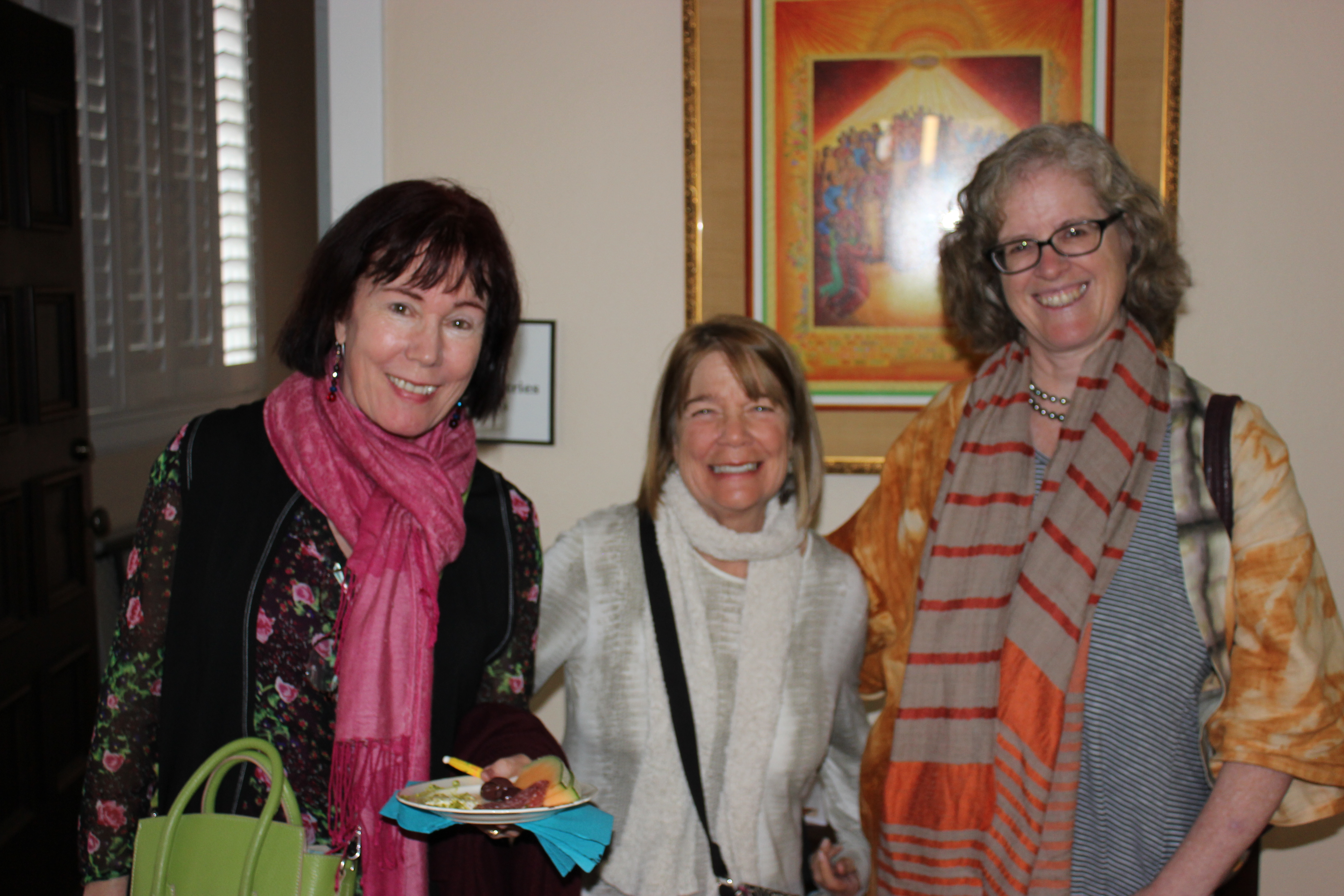 Having fun at the artist reception