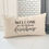 Thumbnail: Welcome to Our Farmhouse - Rectangular Cotton Canvas Pillow