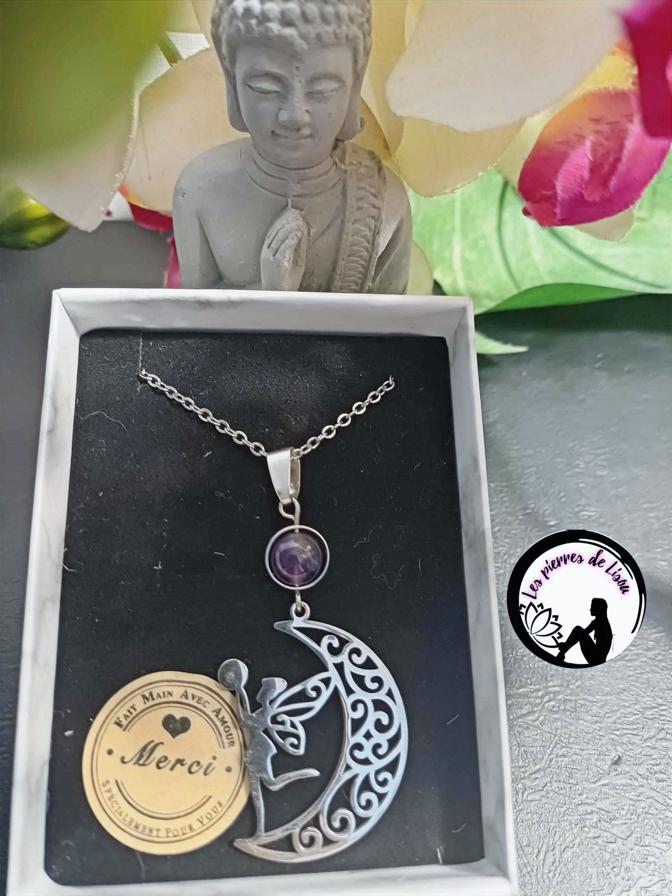 collier fée lune