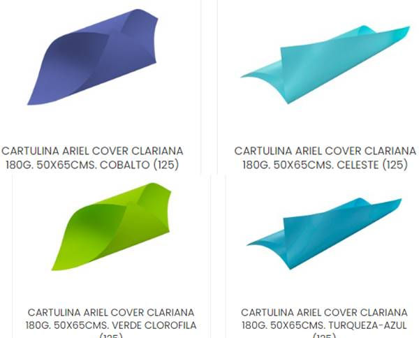 Miniatura: Cartulina Ariel Cover Clarina PLIEGO (lisa)