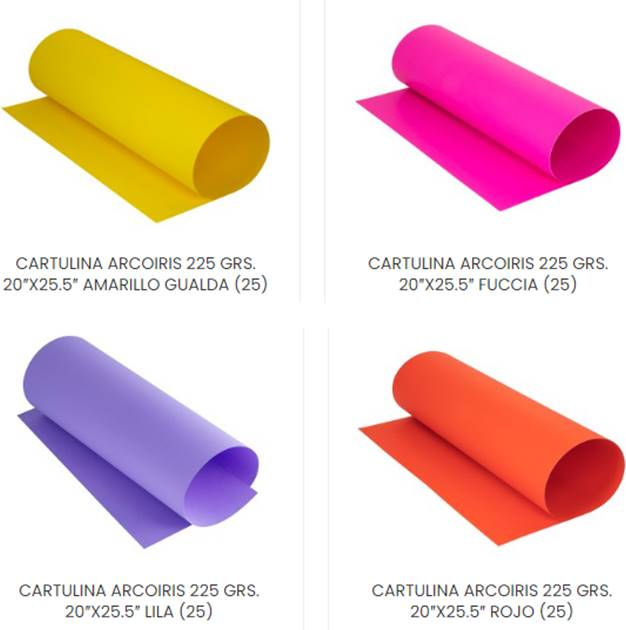 Miniatura: Cartulina Arcoiris PLIEGO ( con textura)