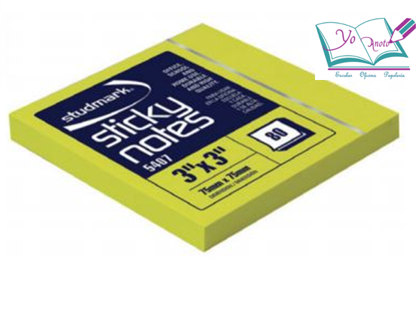 Miniatura: NOTAS ADHESIVAS STUDMARK 3X3 NEON