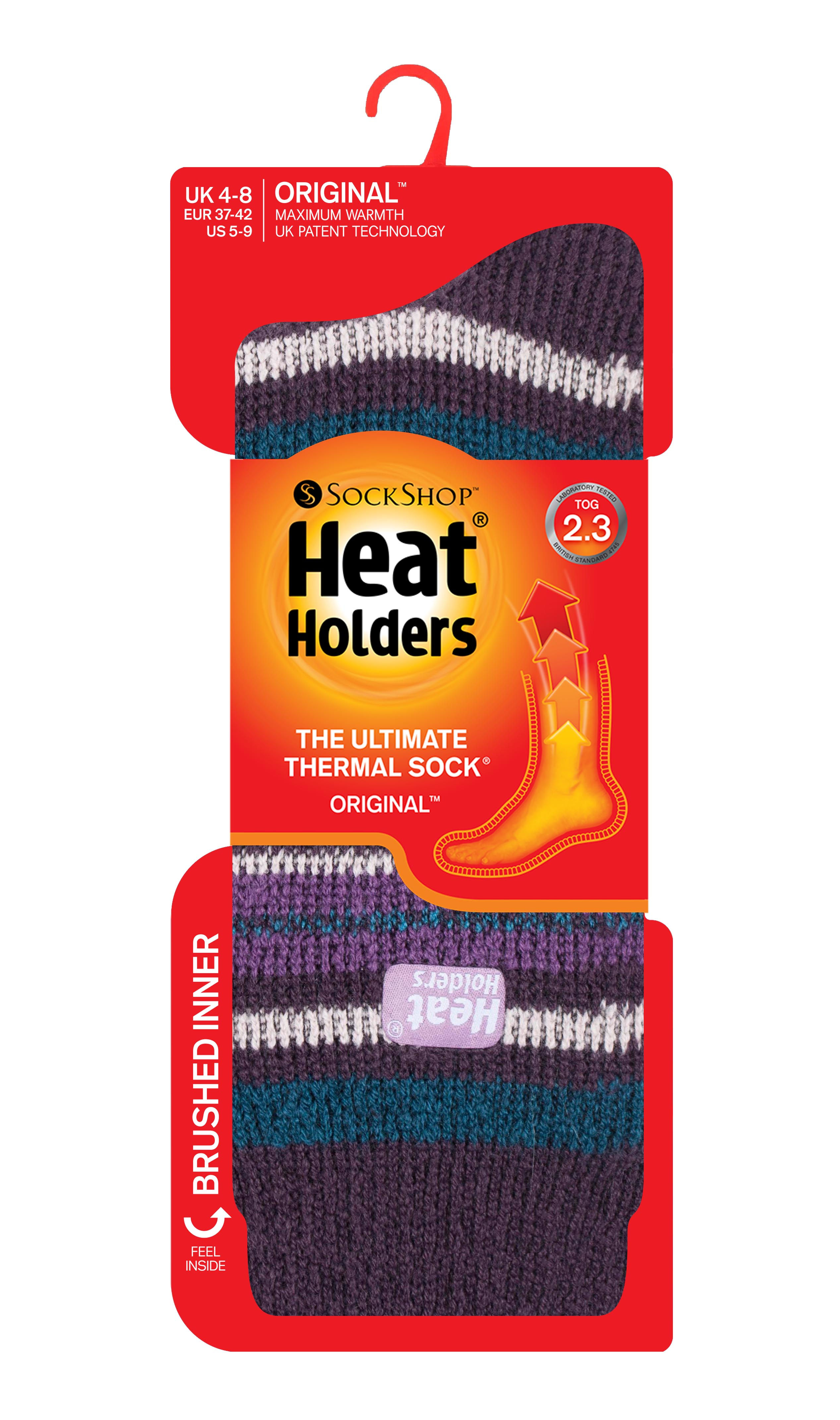 Ladies Heat Holders Stripe Multi Twist Fantasia