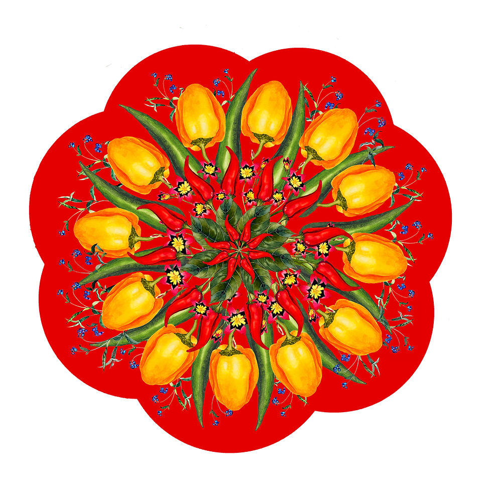 Thumbnail: Flower shaped table mats (4 designs)