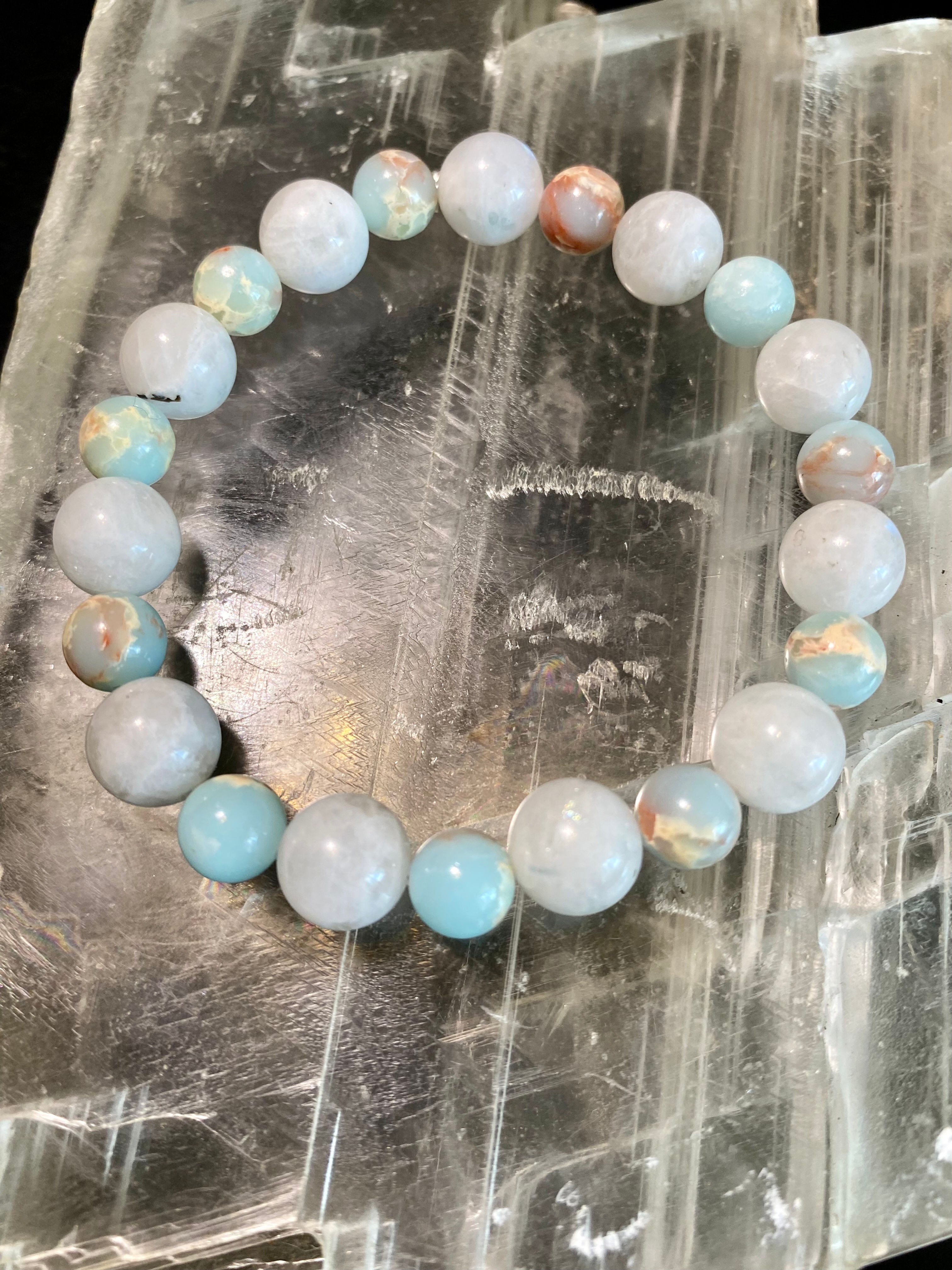 Moonstone & Imperial Jasper Bracelet
