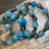 Thumbnail: Blue Fire Agate, Blue Aura Quartz & Hematite Bracelet
