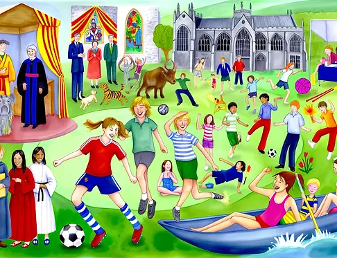 A colourful co-curricular visual