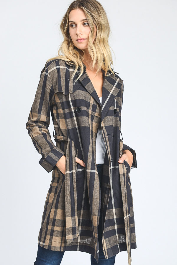 Thumbnail: Plaid Trench Coat