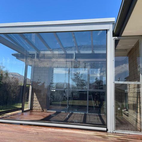 Ziptrak installed on Pergola
