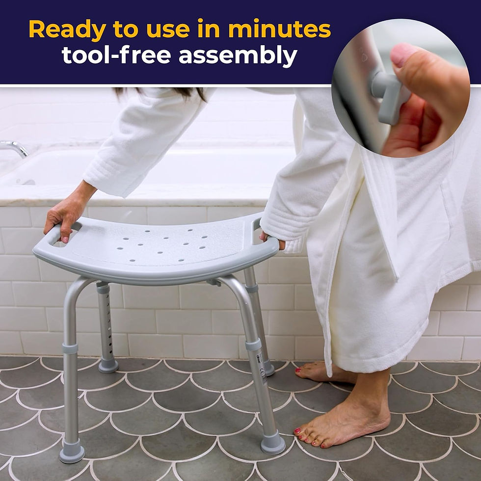 Thumbnail: Drive Medical Bathroom Safety Shower Tub Bench Chair Color: White