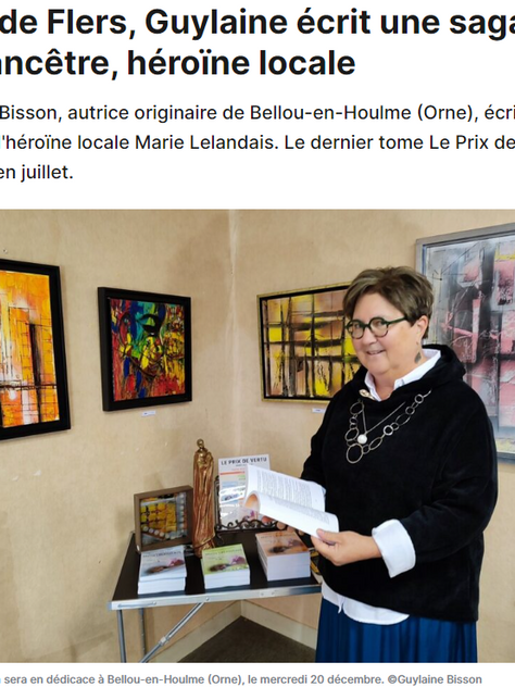 Article de presse - l'Orne Combattante - 7/12/23