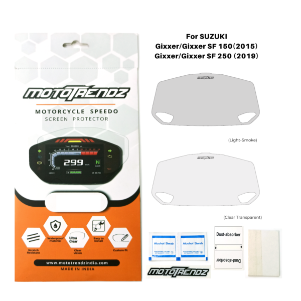 Motorcycle Speedo Screen Protector – Suzuki Gixxer/SF150 (2015) / Gixxer/SF250 (