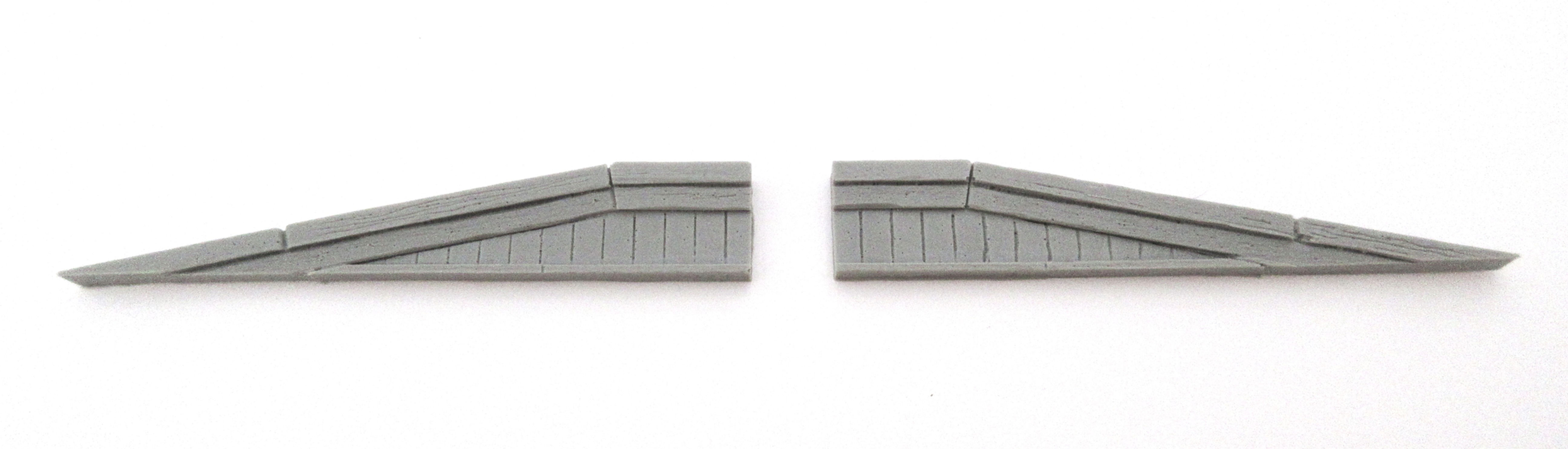 Narrow Gauge Timber Platform Ramp faces - pair (PP10)
