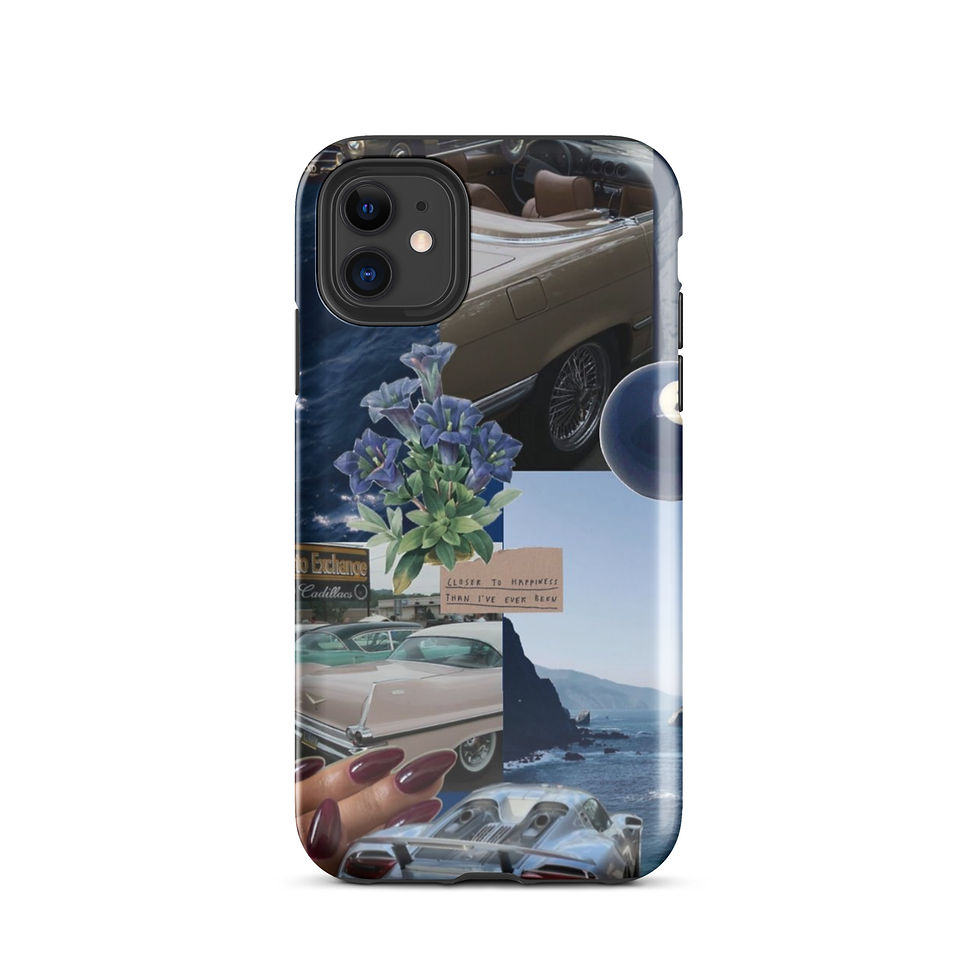 Old Money Blue Collage | Tough Case for iPhone®