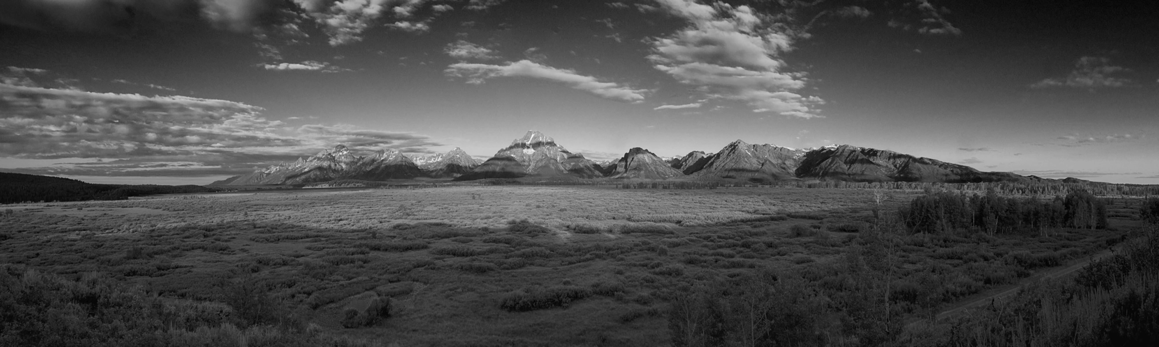 Grand Tetons Sunset B & W