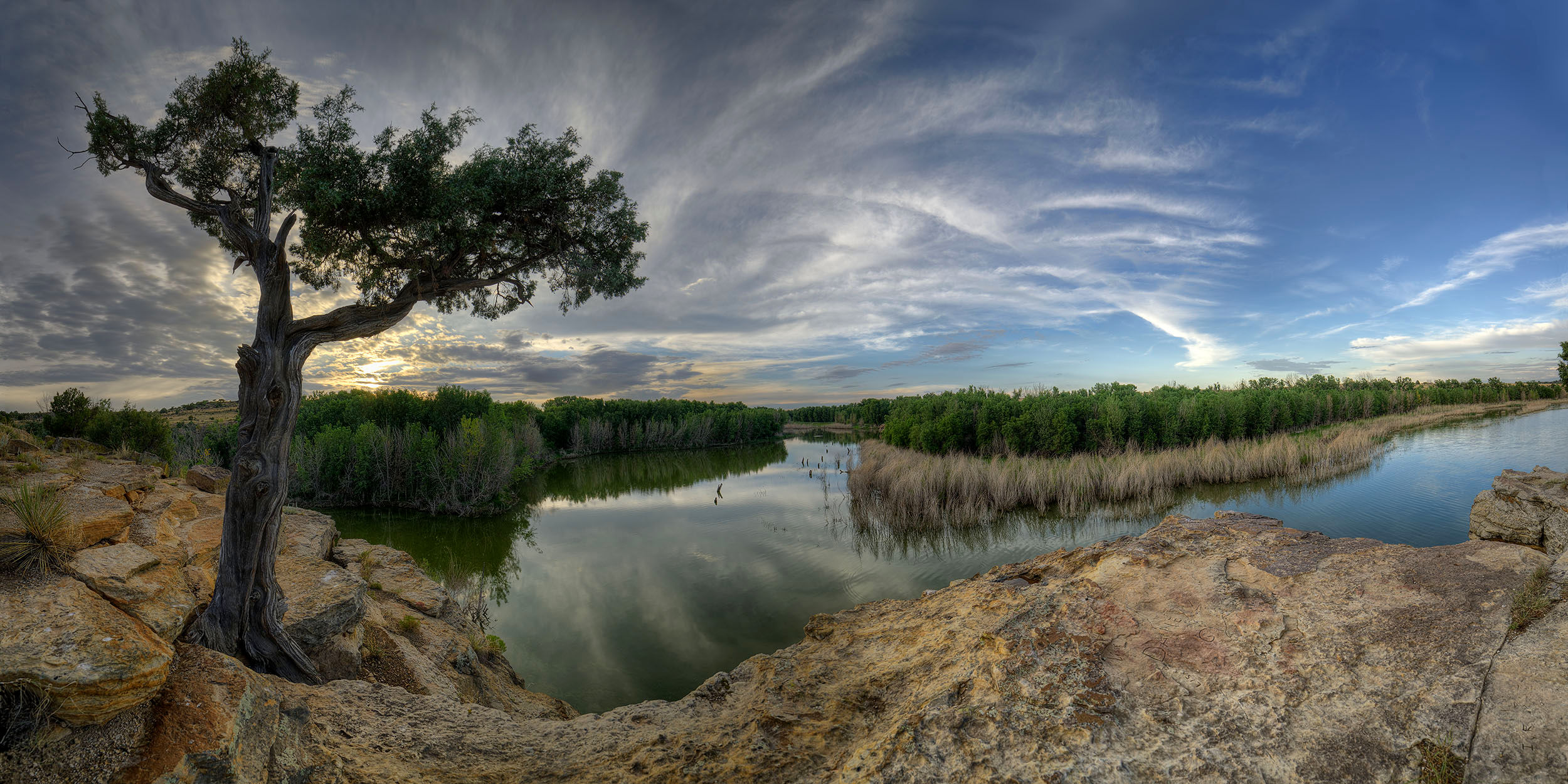 Sunset at Clayton Lake State Park, New Mexico