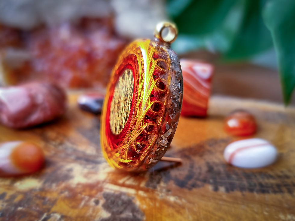 Thumbnail: Chakra Cleansing, Intuition Enhancing, Orgone, Red Agate, Black Tourmaline