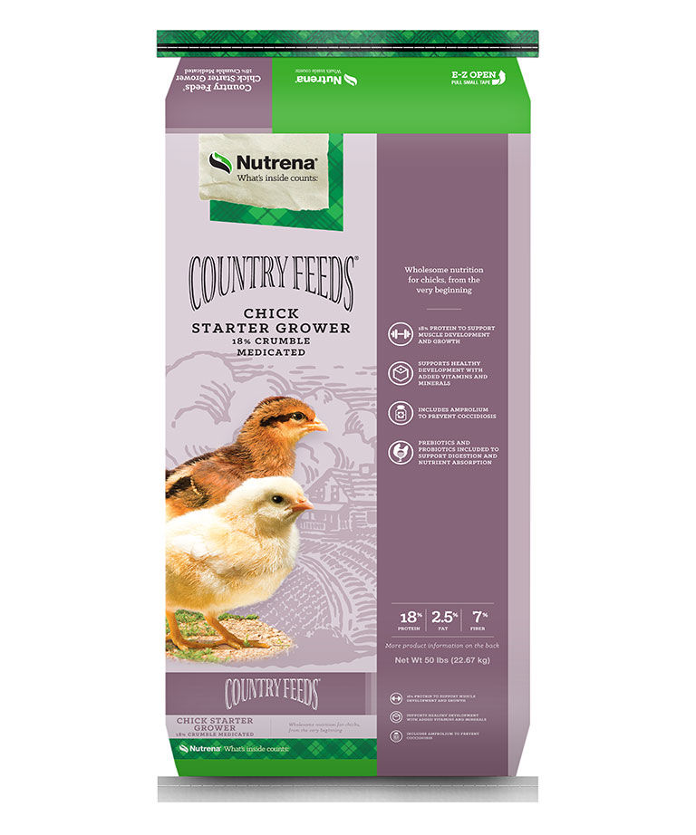 Country Feeds Medicated Chick Starter 18% Crumble