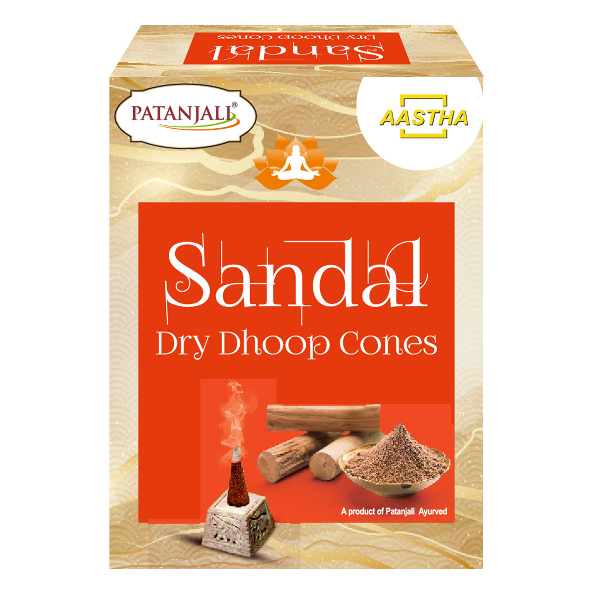 Ptanjali Aastha Sandal Dry Dhoop Cones
