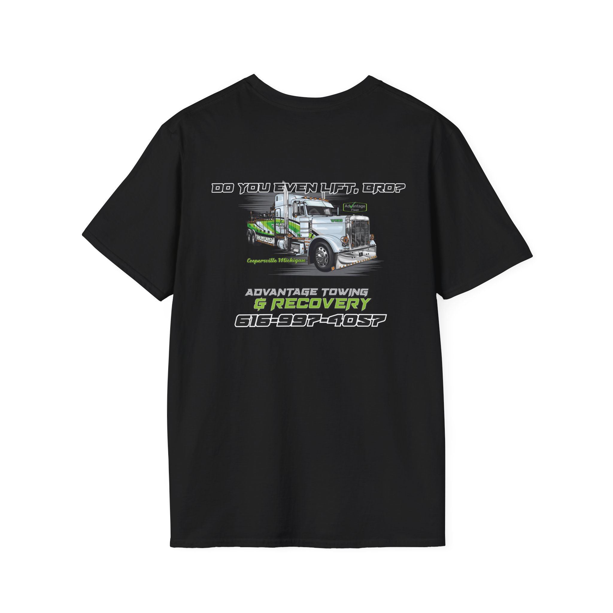 Do You Even Lift, Bro? - Advantage Towing & Recovery Truck Tee 