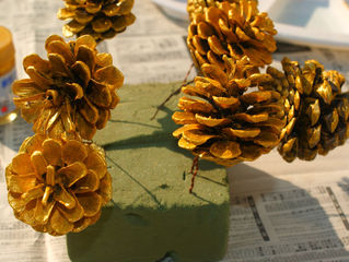 松ぼっくりも衣替え