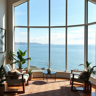 Holistic counseling office, with big panel windows overlooking the ocean bay.jpg