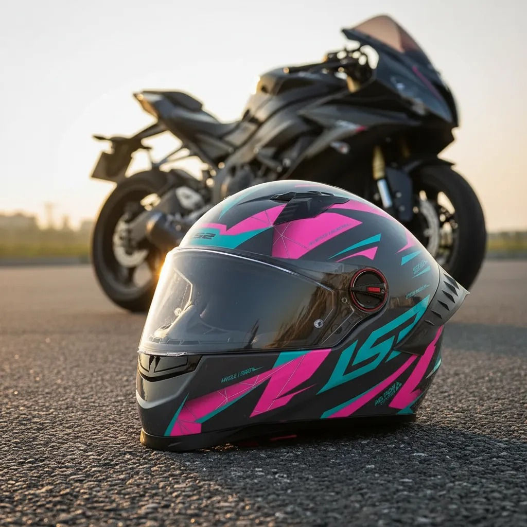 Casco Ls2 Ff816 Cosmos Draze Green Pink