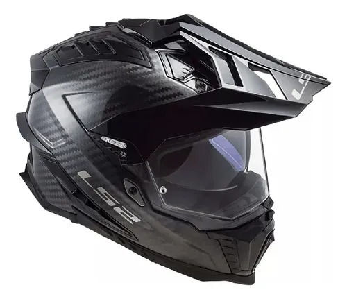 Miniatura: Casco Ls2 Mx701 Explorer Carbon Solid Matt Black