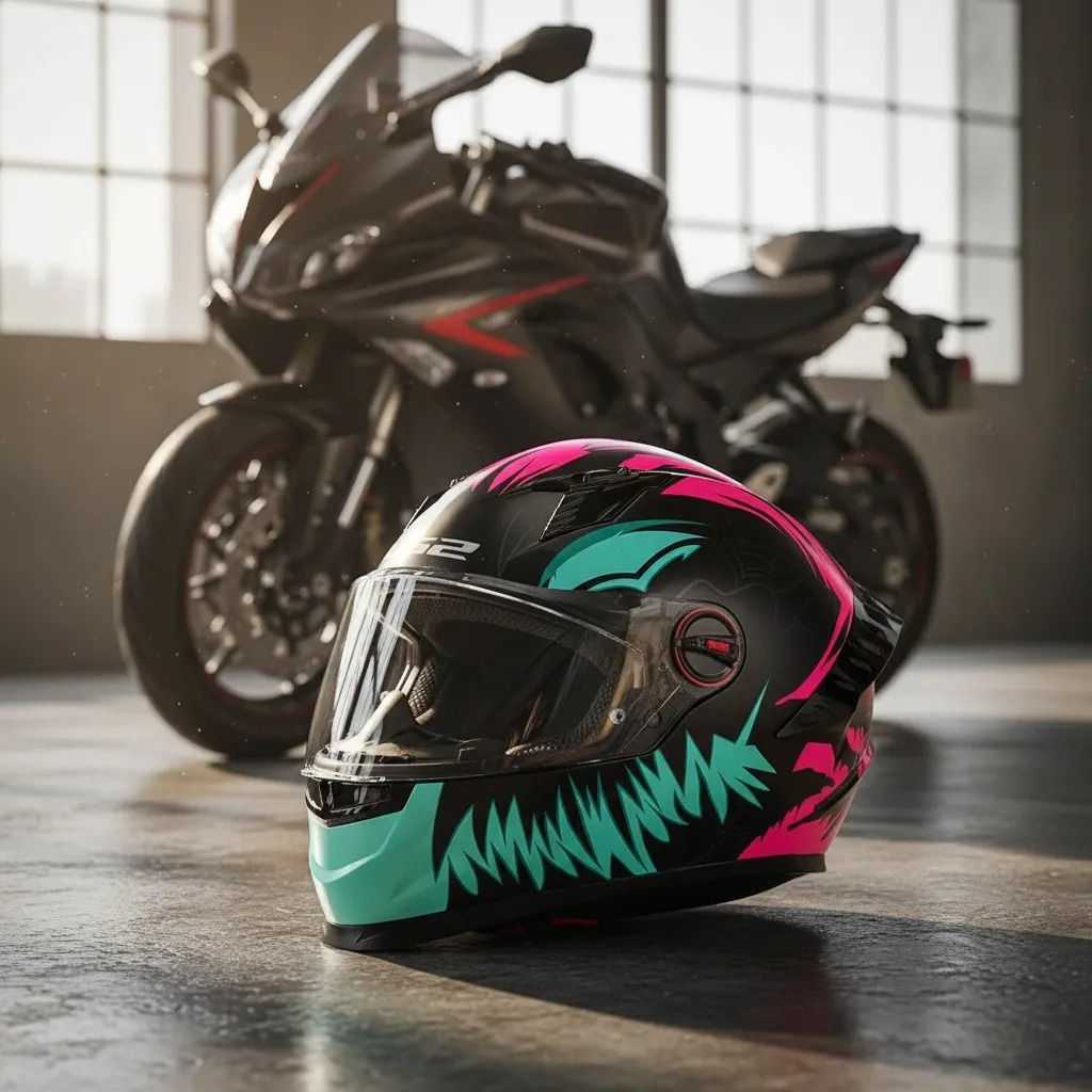 Casco - Ls2 Ff816 Cosmos Whitmon Matt Black Pink