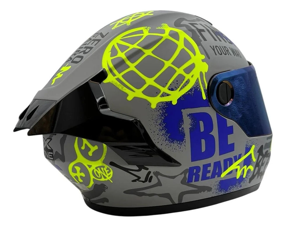 Miniatura: Casco Integral X-one Jaloner Gray Matt Blue