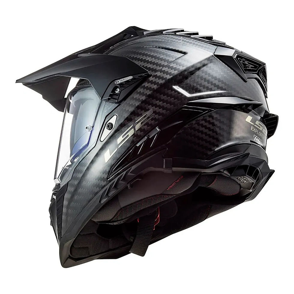 Miniatura: Casco Ls2 Mx701 Explorer Carbon Solid Matt Black