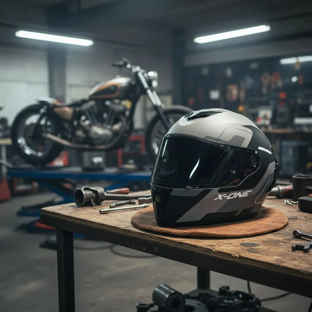 Casco Integral X-one Illo Dark Grey Matt Black