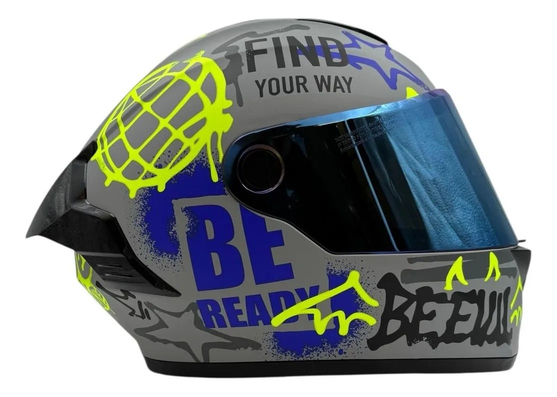 Casco Integral X-one Jaloner Gray Matt Blue