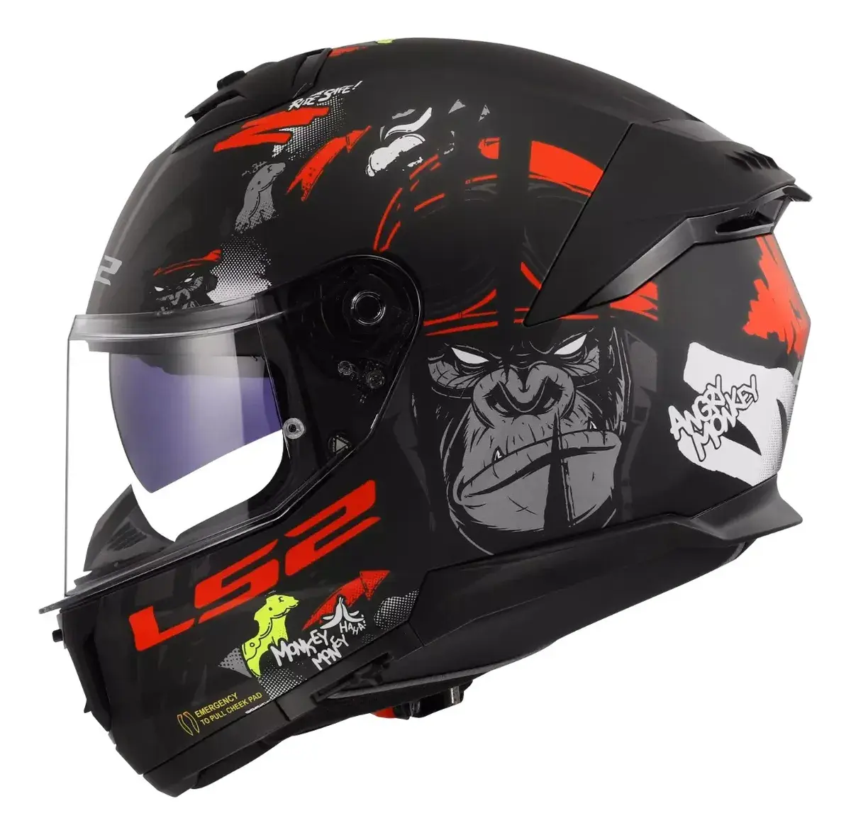 Casco LS2 FF808 Stream Angry Monkey