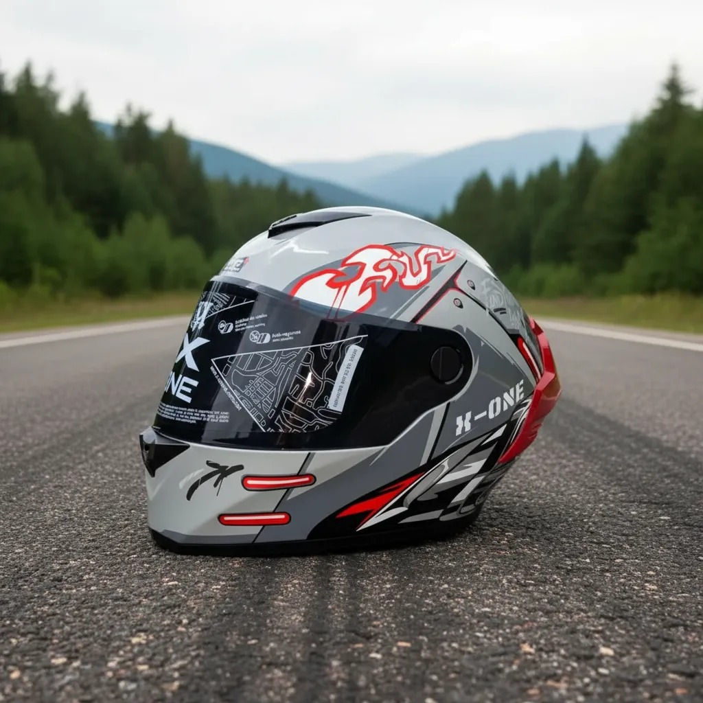 Casco X-one Gpt Gray Red