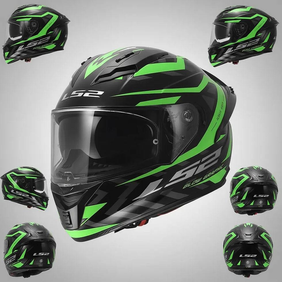 Miniatura: CASCO LS2 FF806 FUSION AERE  BLK FLUOR YELL