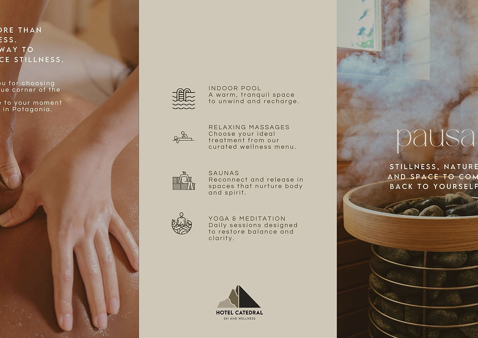 Hotel catedral Menu SPA