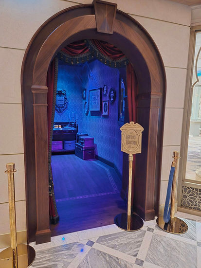 entrance to the Haunted Mansion Parlor on Disney Treasure