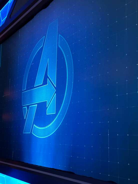 Avengers Symbol in Worlds of Marvel Rotational Dining Restaurant