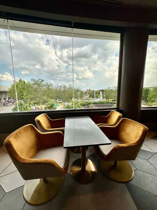 Window table at Geo-82 in EPCOT Future World