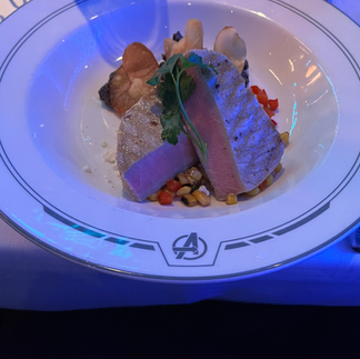 Dining at Worlds of Marvel on Disney Wish Class Ships as part of rotational restaurants