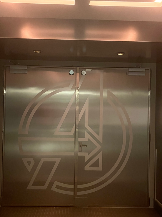 Entrance to Worlds of Marvel on Board Disney Wish Class Ships