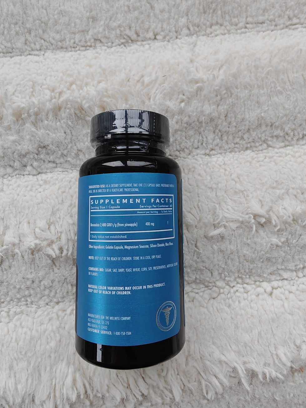 Thumbnail: The Wellness Bromelain Proteolytic Enzyme 400MG 60 Caps