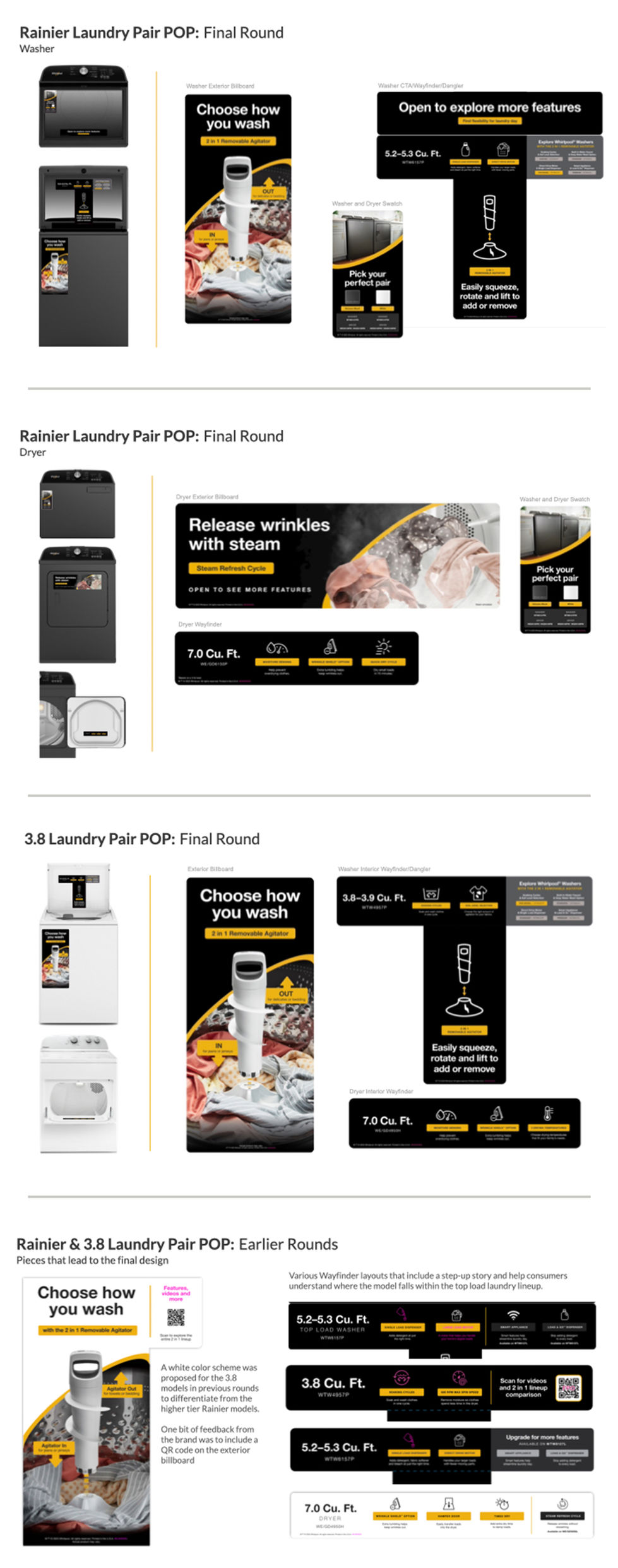 Rainier Top Load Washer and Dryer POP Journey