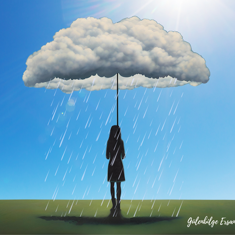 An Umbrella Made Of Clouds
