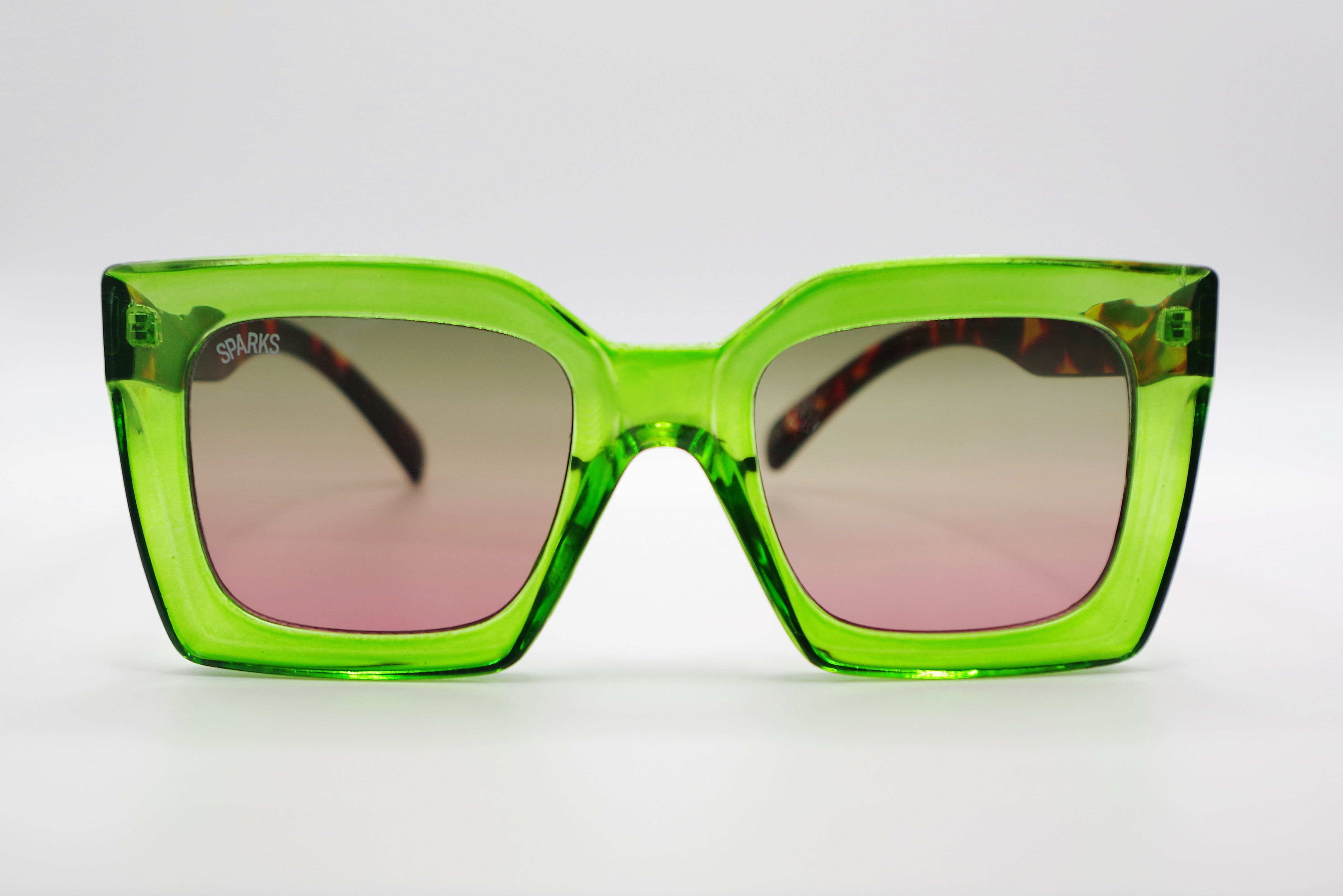 Creator Vibe Green Square Sunglasses