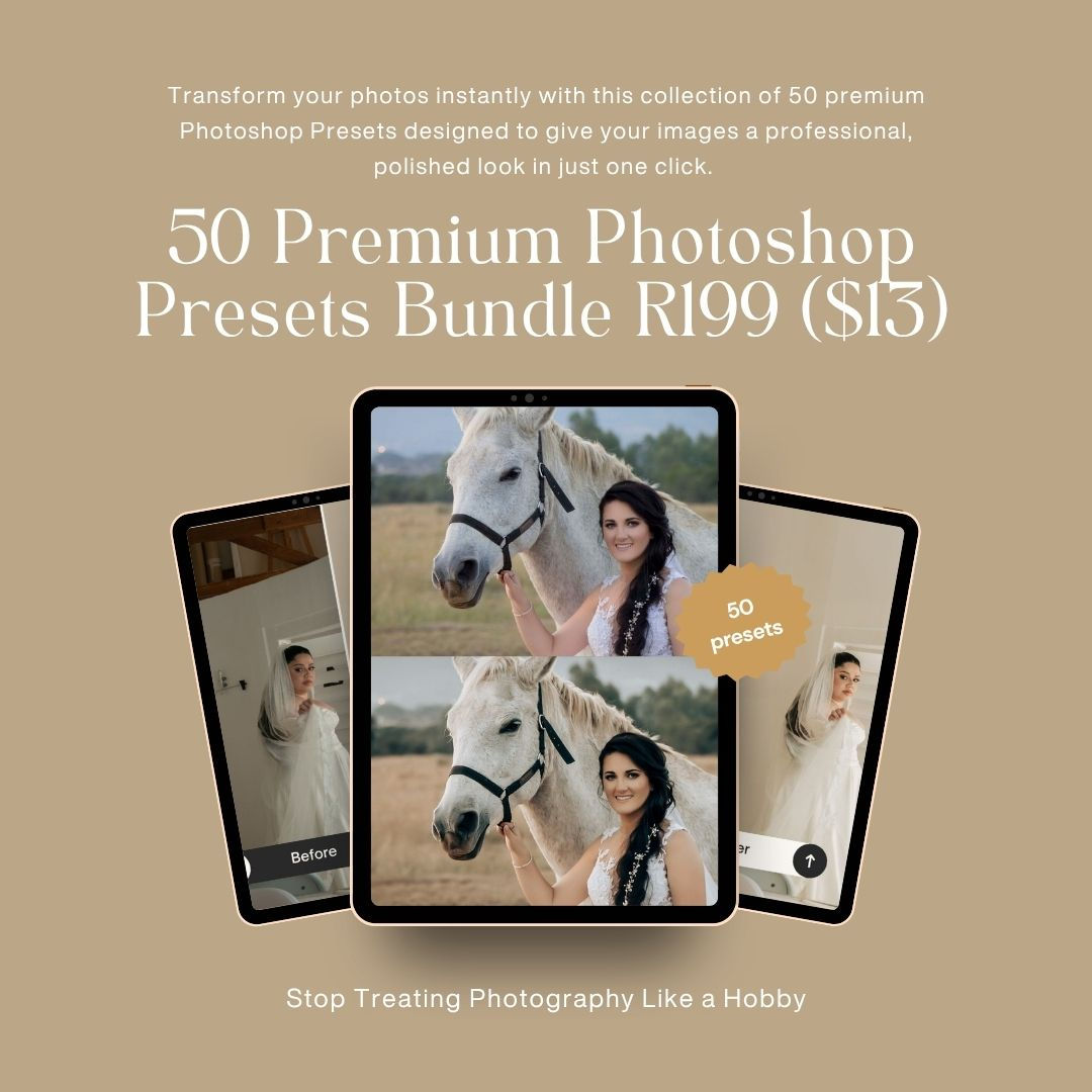 50 Premium Photoshop Presets Bundle R199 ($13)