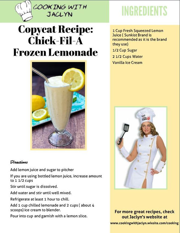 chick fil a frozen lemonade