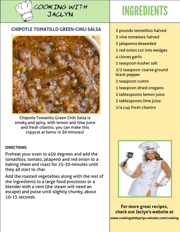 chipotle tomatillo green chili salsa