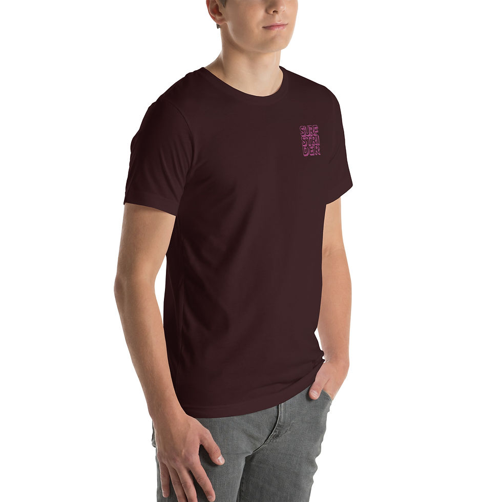 Thumbnail: Surf Strider Stacked Morning Unisex t-shirt